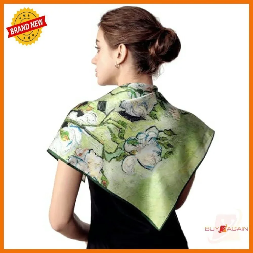 27x27 Mulberry Silk Square Scarf - Lightweight & Versatile Accessory